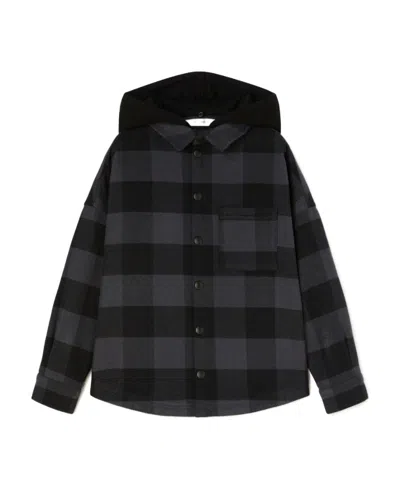 PALM ANGELS PALM ANGELS KIDS LOGO-PRINTED CHECKED SHIRT