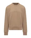 Palm Angels Logo-print Cotton Sweatshirt In Nude