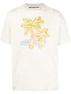 Palm Angels Logo-print Cotton T-shirt In 中性色