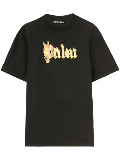PALM ANGELS LOGO-PRINT COTTON T-SHIRT