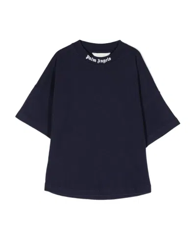 Palm Angels Logo-print Cotton T-shirt In Black