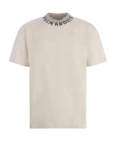 PALM ANGELS PALM ANGELS LOGO-PRINTED CREWNECK T-SHIRT