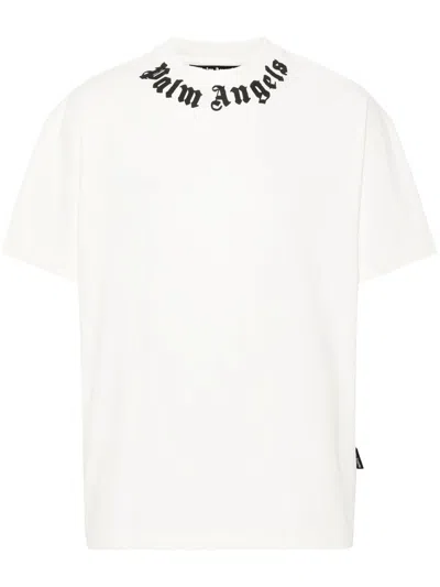 Palm Angels Logo-print Cotton T-shirt In Pattern