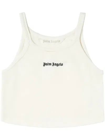 PALM ANGELS LOGO-PRINT COTTON TANK TOP