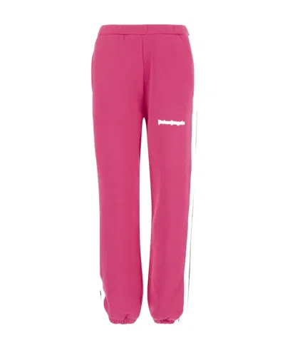 Palm Angels Logo-print Cotton Track Pants In Pink