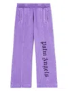 Palm Angels Logo-print Cotton Track Pants In Purple