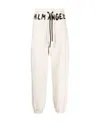 Palm Angels Logo-print Cotton Track Pants In White