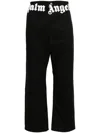 Palm Angels Logo-print Cotton Track Pants In Black