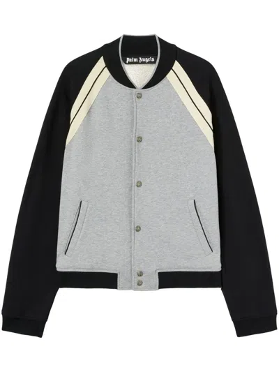 PALM ANGELS PALM ANGELS LOGO-PRINT COTTON VARSITY JACKET