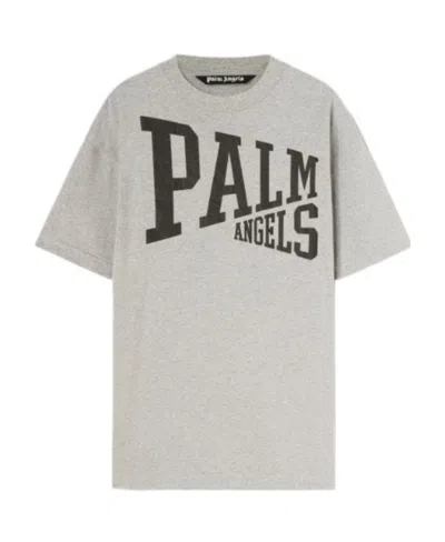 PALM ANGELS PALM ANGELS LOGO PRINTED CREWNECK T-SHIRT