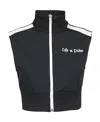 Palm Angels Logo-print Cropped Gilet In Black