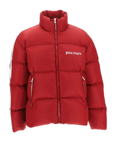 Palm Angels Logo-print Down-feather Padded Jacket In Red