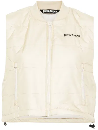 Palm Angels Weste Mit Logo-stickerei In White