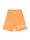 Palm Angels Logo-print Drawstring Shorts In Orange