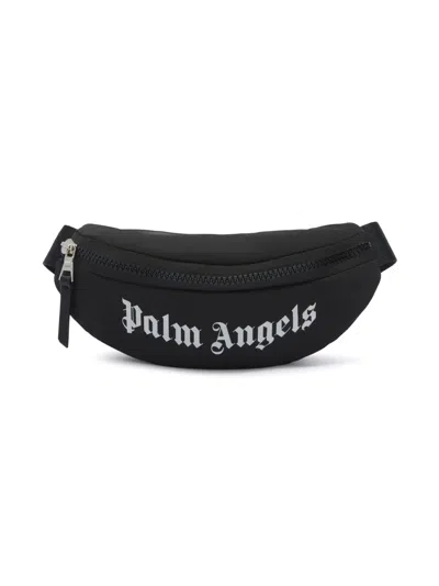 Palm Angels Kids' Logo-print Fanny Pack In Black