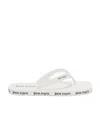 Palm Angels Logo-print Flip Flops In White
