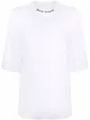 Palm Angels Logo-print High-neck T-shirt In White