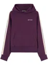 Palm Angels Boxy Sweatshirt With Stripes In Purple