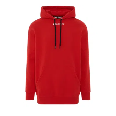 Pre-owned Palm Angels Logo Print Hoodie 'red/black' | Men's Size Xl