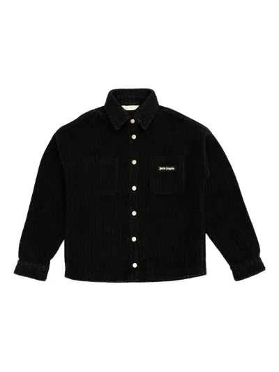 Palm Angels Kids' Logo-print Jacket In Black