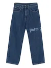 Palm Angels Logo-print Jeans In Blue