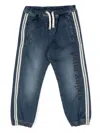 Palm Angels Logo-print Jeans In Blue