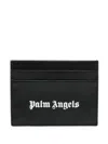 Palm Angels Logo-print Leather Cardholder In Black