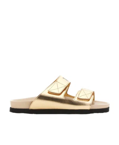 PALM ANGELS PALM ANGELS LOGO PRINTED SLIP-ON SANDALS