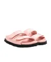 Palm Angels Kids Pink Logo Slides In Pink