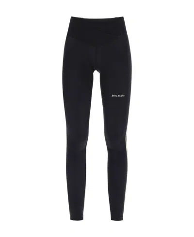 Palm Angels Logo-print Long Leggings In Black