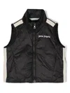 Palm Angels Boys Logo Light Puffer Vest In Black