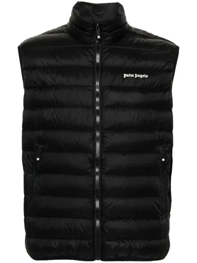 Palm Angels Classic Logo 100 Gr Vest In Black