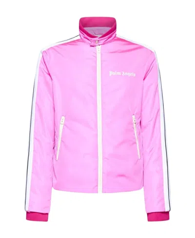 Palm Angels Logo-print Padded Track Jacket In Pink