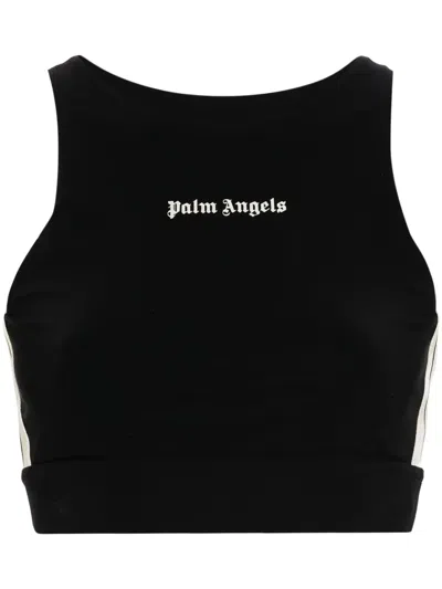 PALM ANGELS LOGO-PRINT PERFORMANCE TOP