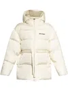 Palm Angels Logo-print Puffer Jacket In 白色
