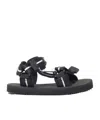 Palm Angels Logo-print Sandals In Black