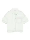 Palm Angels Logo-print Shirt In 绿色