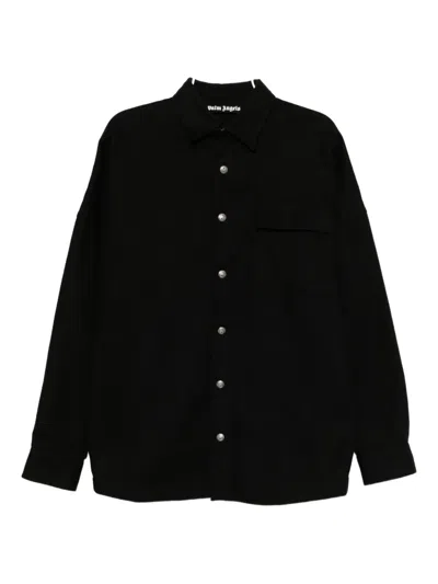 Palm Angels Logo-print Shirt Jacket In Animal Print