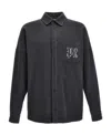 Palm Angels Pa Monogram Overshirt In Black