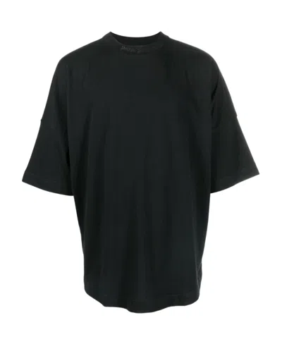 PALM ANGELS GLITTER LOGO-PRINT T-SHIRT
