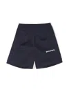 Palm Angels Logo-print Shorts In Blue
