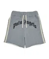 Palm Angels Logo-print Side-stripe Shorts In Gold