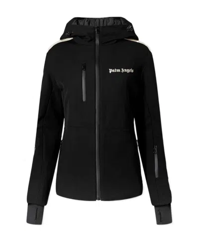 Palm Angels Logo-print Ski Jacket In Black