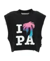 Palm Angels Logo-print Sleeveless Top In Black