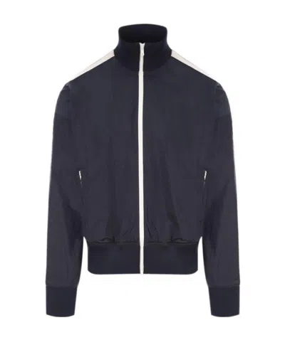 Palm Angels Logo-print Stripe-trim Track Jacket In Black