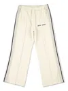 Palm Angels Logo-print Stripe Trim Track Pants In Neutrals