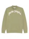 Palm Angels Logo-print Sweatshirt In 绿色