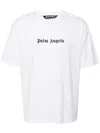 Palm Angels White Short-sleeved T-shirt With Monogram Pa Embroidery