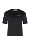 Palm Angels Logo Print T-shirt In Black