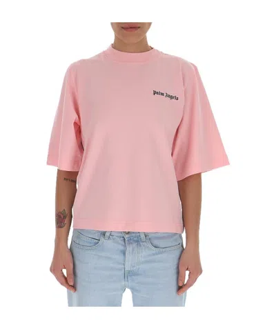 Palm Angels Logo-print T-shirt In Pink